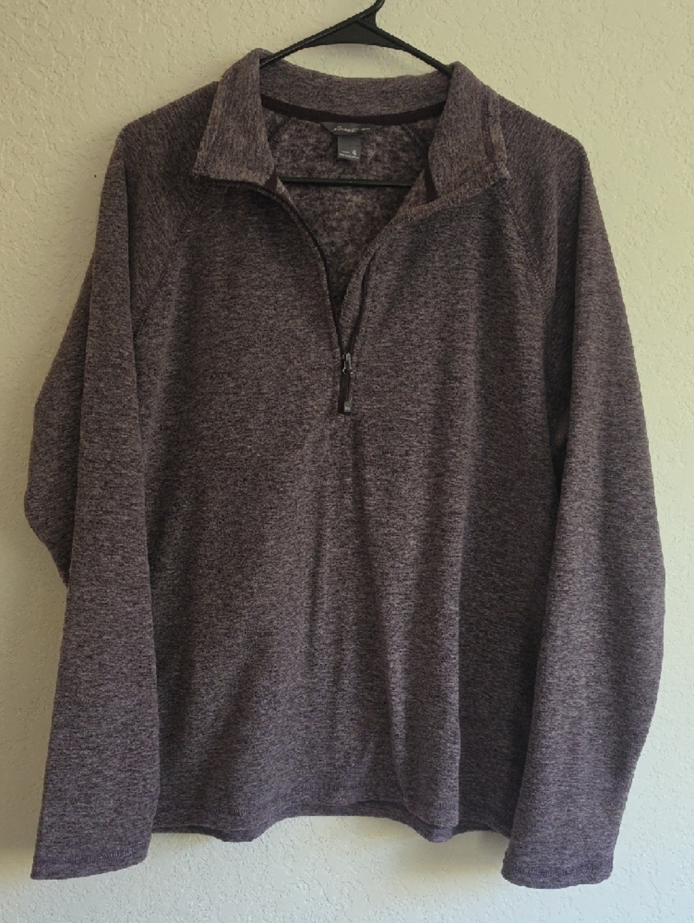 Eddie Bauer Heathered Purple Long Sleeve Knit Top